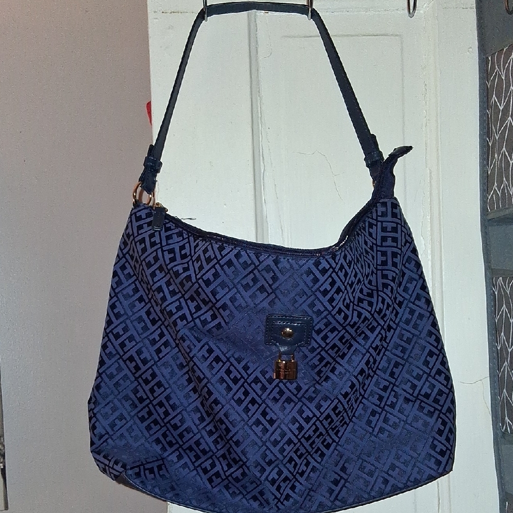 Navy Blue Hilfager Women's Shoulder Bag
